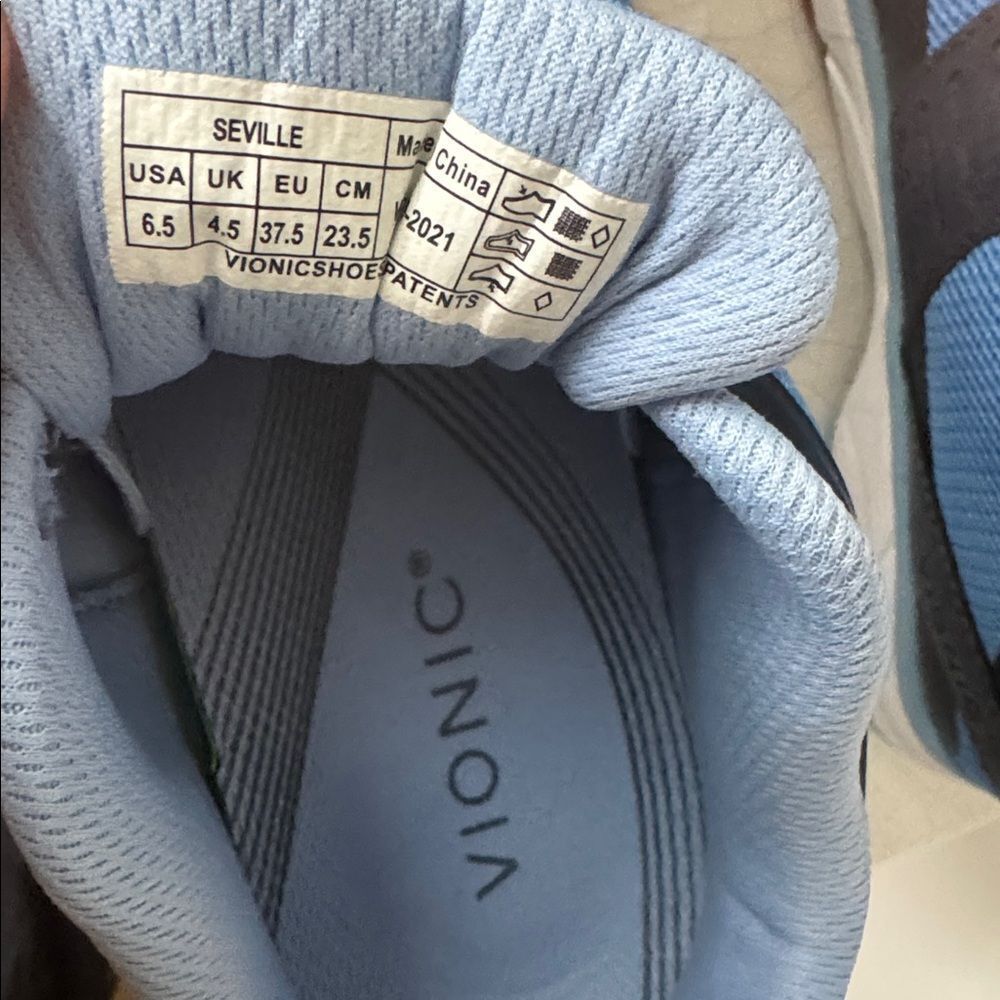 Vionic 1st Ray Technology SEVILLE Blue Women’s Active Sneakers Slip-On Size 6.5 - Picture 7 of 12